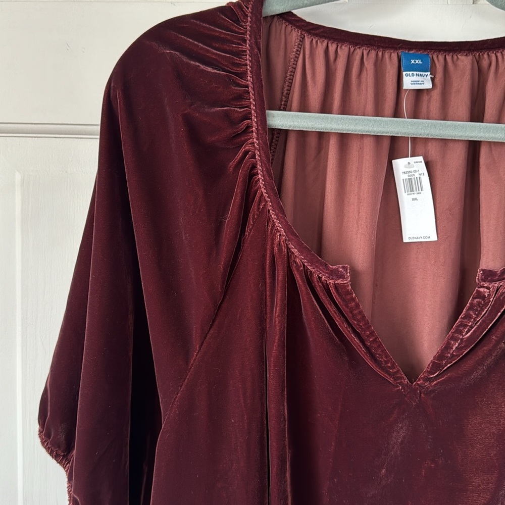 Old Navy Velvety Swing Dress. XXL NWT - Picture 3 of 10